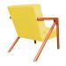 Kit 02 Poltronas Decorativa Monalisa para Sala Pequena Suede Amarelo