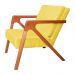 Kit 02 Poltronas Decorativa Monalisa para Sala Pequena Suede Amarelo