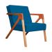 Kit 02 Poltronas Decorativa Monalisa para Sala Pequena Suede Azul Royal