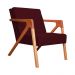 Kit 02 Poltronas Decorativa Monalisa para Sala Pequena Suede Bordô