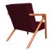Kit 02 Poltronas Decorativa Monalisa para Sala Pequena Suede Bordô
