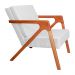 Kit 02 Poltronas Decorativa Monalisa para Sala Pequena Suede Branco
