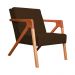 Kit 02 Poltronas Decorativa Monalisa para Sala Pequena Suede Marrom
