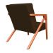 Kit 02 Poltronas Decorativa Monalisa para Sala Pequena Suede Marrom
