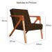 Kit 02 Poltronas Decorativa Monalisa para Sala Pequena Suede Marrom