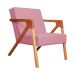 Kit 02 Poltronas Decorativa Monalisa para Sala Pequena Suede Rosa