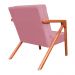 Kit 02 Poltronas Decorativa Monalisa para Sala Pequena Suede Rosa
