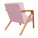 Kit 02 Poltronas Decorativa Monalisa para Sala Pequena Suede Rosa Bebê