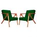 Kit 02 Poltronas Decorativa Monalisa para Sala Pequena Suede Verde