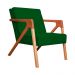 Kit 02 Poltronas Decorativa Monalisa para Sala Pequena Suede Verde
