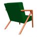 Kit 02 Poltronas Decorativa Monalisa para Sala Pequena Suede Verde