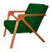 Kit 02 Poltronas Decorativa Monalisa para Sala Pequena Suede Verde