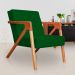 Kit 02 Poltronas Decorativa Monalisa para Sala Pequena Suede Verde