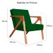 Kit 02 Poltronas Decorativa Monalisa para Sala Pequena Suede Verde