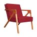Kit 02 Poltronas Decorativa Monalisa para Sala Pequena Suede Vermelho