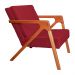 Kit 02 Poltronas Decorativa Monalisa para Sala Pequena Suede Vermelho