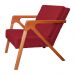 Kit 02 Poltronas Decorativa Monalisa para Sala Pequena Suede Vermelho