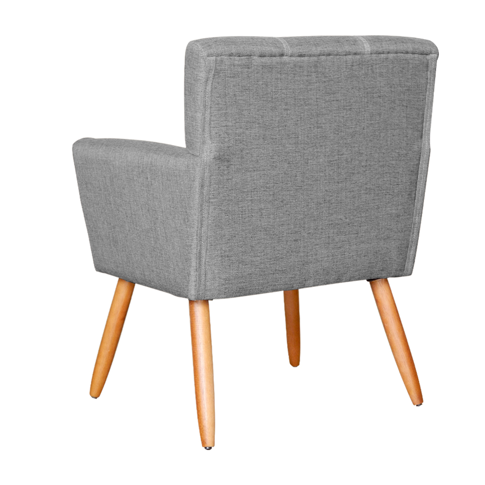 Kit 02 Poltronas Decorativa Onix Linho Cinza