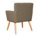 Kit 02 Poltronas Decorativa Onix Linho Marrom Claro