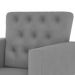 Kit 02 Poltronas Decorativa Pés Palito Nina Encosto Estilo Capitonê Cinza - DS Móveis