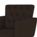Kit 02 Poltronas Decorativa Pés Palito Nina Encosto Estilo Capitonê Marrom - DS Móveis