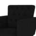 Kit 02 Poltronas Decorativa Pés Palito Nina Encosto Estilo Capitonê Preto - DS Móveis