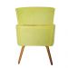 Kit 02 Poltronas Decorativa Pés Palito Nina Plus Suede Amarelo - DS Móveis