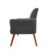 Kit 02 Poltronas Decorativa Pés Palito Nina Plus Suede Cinza - DS Móveis