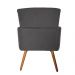 Kit 02 Poltronas Decorativa Pés Palito Nina Plus Suede Cinza - DS Móveis