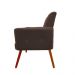 Kit 02 Poltronas Decorativa Pés Palito Nina Plus Suede Marrom - DS Móveis