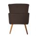 Kit 02 Poltronas Decorativa Pés Palito Nina Plus Suede Marrom - DS Móveis