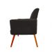 Kit 02 Poltronas Decorativa Pés Palito Nina Plus Suede Preto - DS Móveis