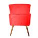 Kit 02 Poltronas Decorativa Pés Palito Nina Plus Suede Vermelho - DS Móveis