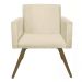 Kit 02 Poltronas Decorativa Pés Palito Nina Suede Bege - DS Móveis