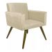 Kit 02 Poltronas Decorativa Pés Palito Nina Suede Bege - DS Móveis