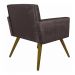 Kit 02 Poltronas Decorativa Pés Palito Nina Suede Marrom - DS Móveis