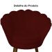 Kit 02 Poltronas Decorativa Pétala Pés Palito Suede Bordô