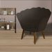 Kit 02 Poltronas Decorativa Pétala Pés Palito Suede Marrom