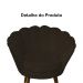 Kit 02 Poltronas Decorativa Pétala Pés Palito Suede Marrom
