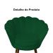 Kit 02 Poltronas Decorativa Pétala Pés Palito Suede Verde - DS Estofados