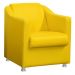 Kit 02 Poltronas Decorativa Para Sala e Escritório Tilla Napa Amarelo - DS Estofados