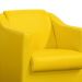 Kit 02 Poltronas Decorativa Para Sala e Escritório Tilla Napa Amarelo - DS Estofados
