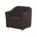 Kit 02 Poltronas Decorativa Para Sala e Escritório Tilla Napa Marrom - DS Estofados