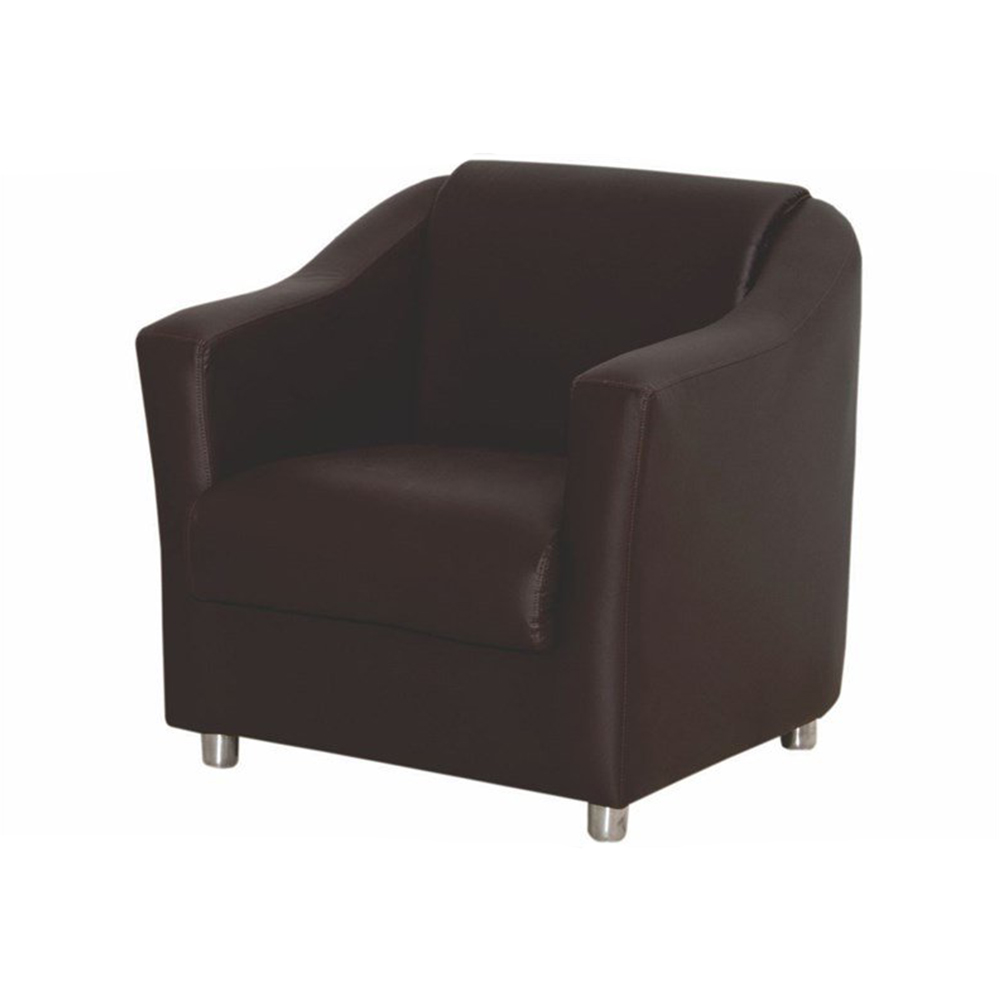 Kit 02 Poltronas Decorativa Para Sala e Escritório Tilla Napa Marrom - DS Estofados