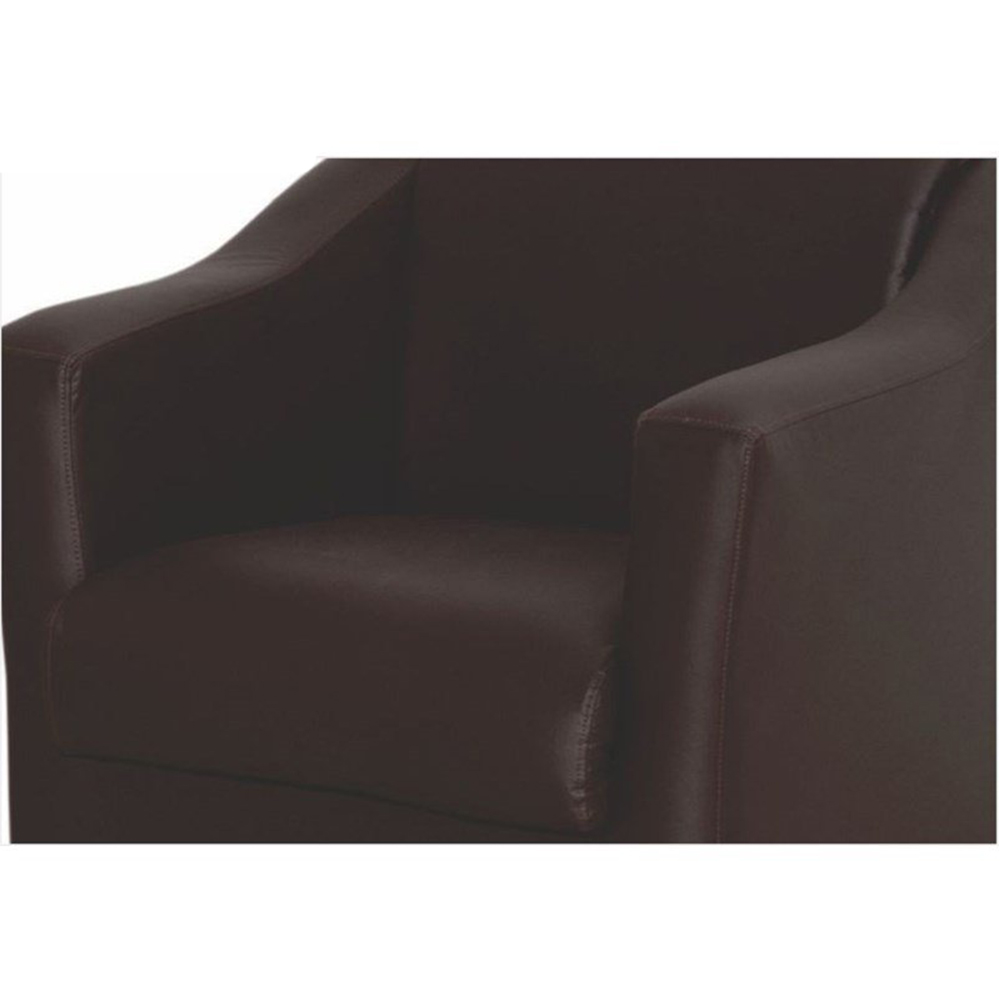 Kit 02 Poltronas Decorativa Para Sala e Escritório Tilla Napa Marrom - DS Estofados