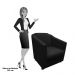 Kit 02 Poltronas Decorativa Para Sala e Escritório Tilla Napa Marrom - DS Estofados