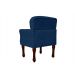 Kit 02 Poltronas Decorativas Anita Pés Luis XV Suede Azul Marinho - DS Estofados