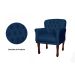 Kit 02 Poltronas Decorativas Anita Pés Luis XV Suede Azul Marinho - DS Estofados