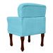 Kit 02 Poltronas Decorativas Anita Pés Luis XV Suede Azul Turquesa - DS Estofados
