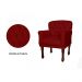 Kit 02 Poltronas Decorativas Anita Pés Luis XV Suede Bordô - DS Estofados
